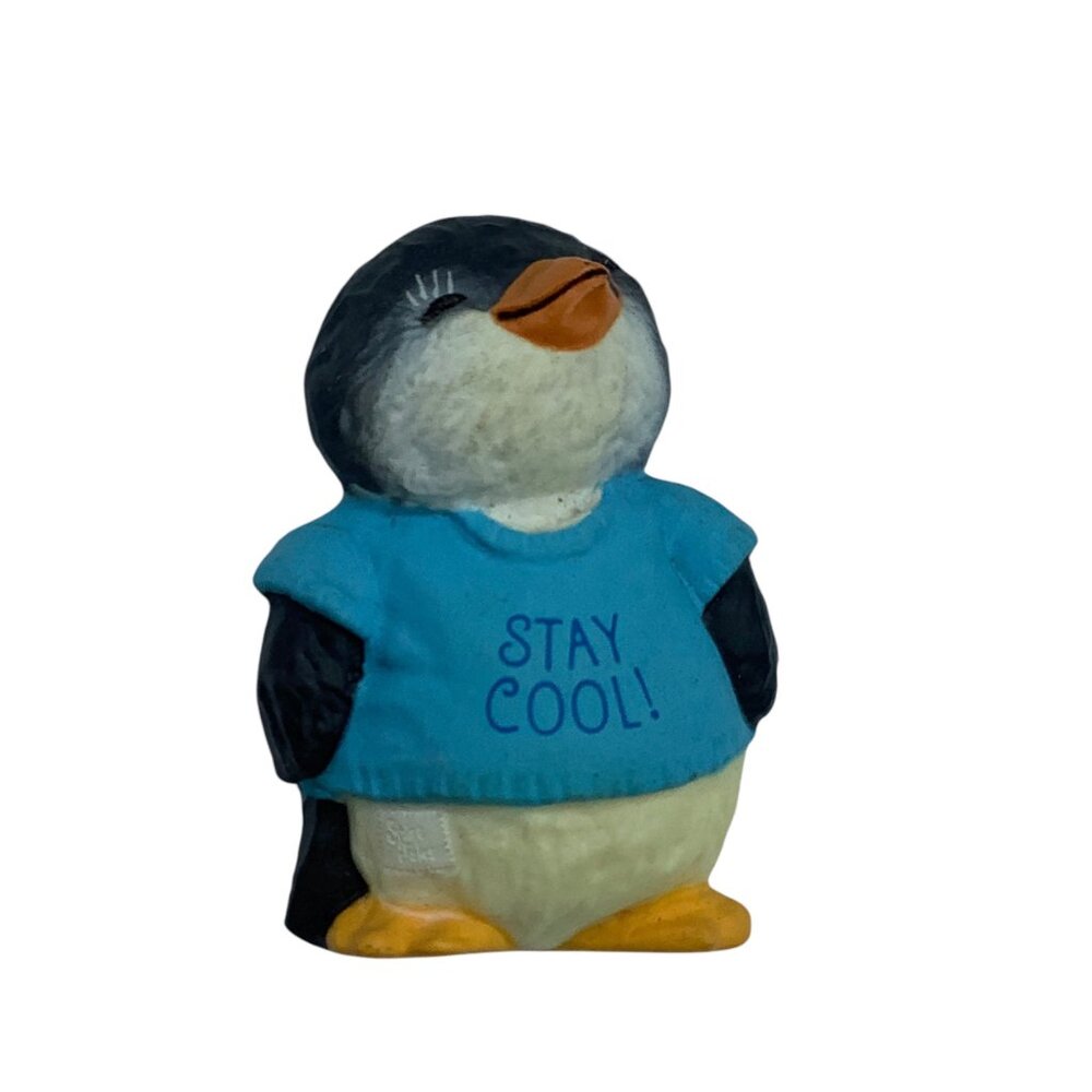 Hallmark Shirt Tales "Stay Cool"‎ Penguin Magnet 1980s Collectible Figurine 2”